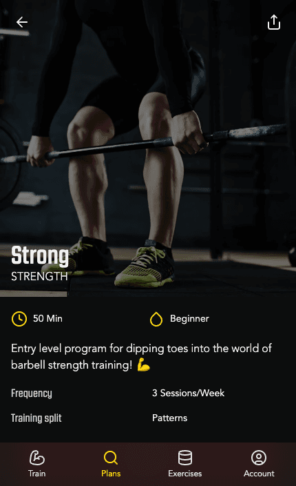 GainWagon workout tracking interface