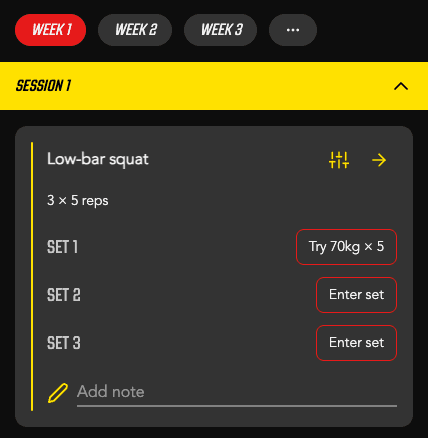 GainWagon exercise progress chart